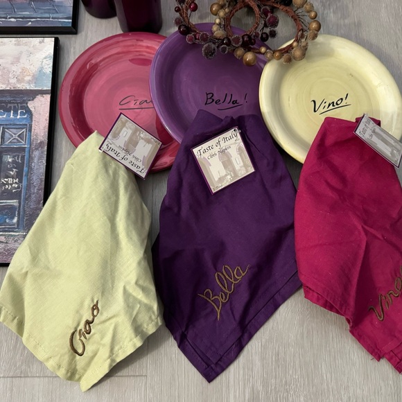 Italian Tuscany Themed Decor - frames, coasters, candles, plates, wine scarves - Picture 3 of 12